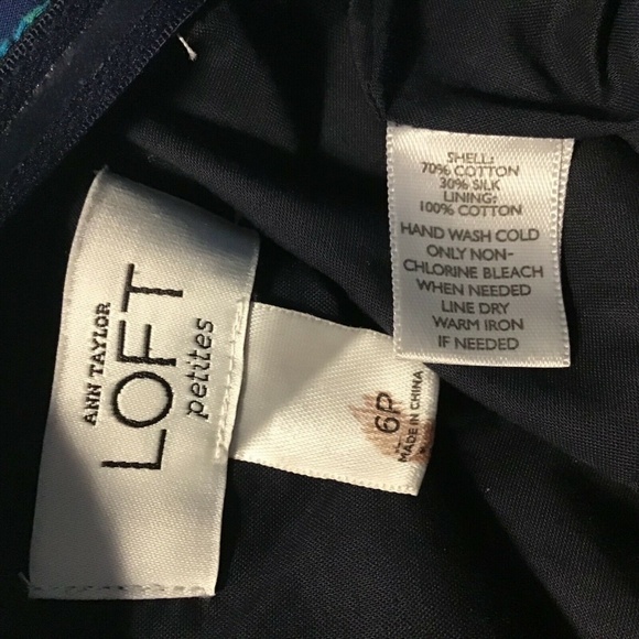 🦋LOFT One Shoulder Cotton Silk Blend Dress 6P - Picture 7 of 8